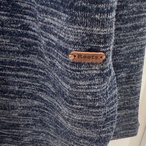 Roots Navy Blue Heather Cozy Soft Knit Top Tee thick long